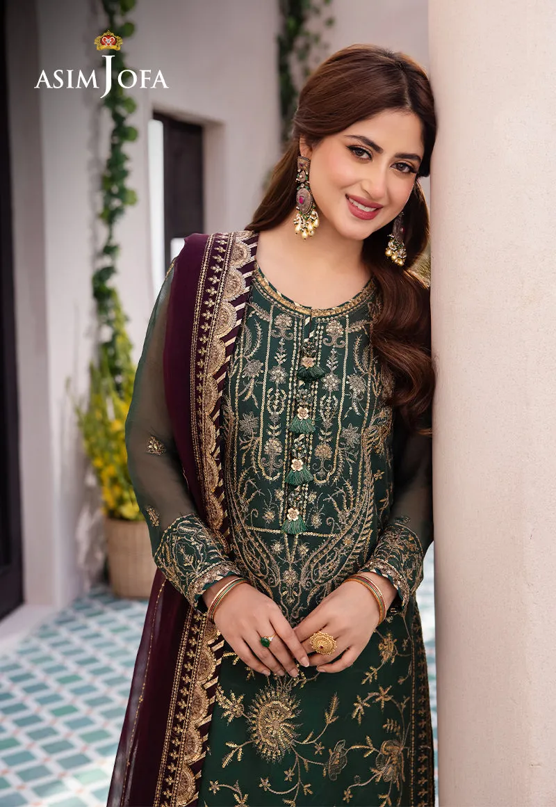 AJCF-10 EMBROIDERED CHIFFON  3 PCS