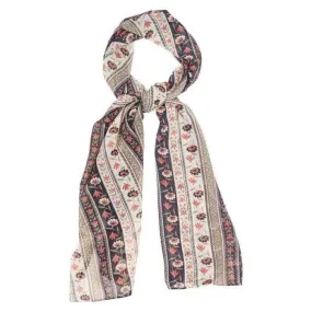 Navy Coral and Cream Boho Hijab